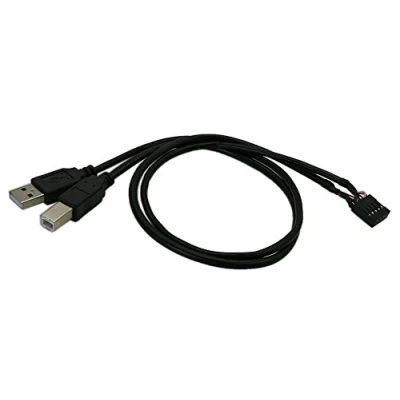 Image of zdyCGTime USB 2.0 Type B and A Male to Dupont 10 Pin Female Header Motherboard Cable Cord(50cm)