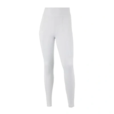 Image of LeMieux Young Rider Pull On Breeches in White Supportive Elasticated Waistband Lightweight Full Seat Silicone Grip Children&#039;s Horse Riding Pants 11 12 Years