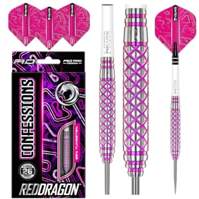 Image of RED DRAGON Confession 26g Tungsten Darts Set with Flights and Stems