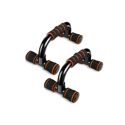 Image of Push Up Bar Stands, Fitness Press with Non Slip Foam Handles for Arms, Chest and Shoulder Training Gym home Workout Exercise（Orange）