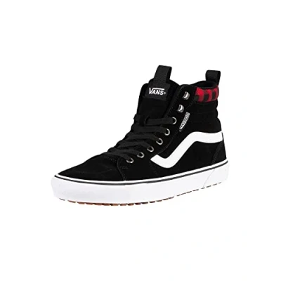 Image of Vans Men&#039;s Mn Filmore Hi Vansguard Sneaker, Suede Black Red Plaid, 7.5 UK