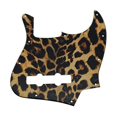 Image of Dopro J Bass 3D Printed Plastic Pickguard for USA/Mexican 4 String FD Jazz Leopard Stripe