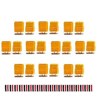 Image of Amass 10 Pair XT60 XT 60 Male Female Bullet Connectors Power Plugs with Heat Shrink for RC Lipo Battery