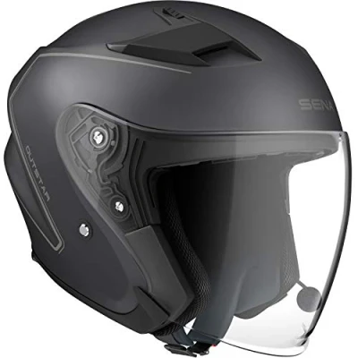 Image of Sena Outstar Open Face Smart Helmet (Matte Black, S)