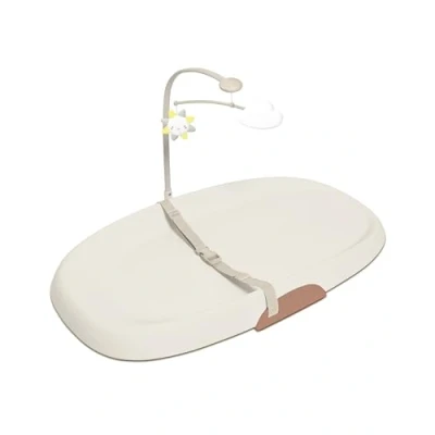 Image of Skip Hop Oat Contoured Wipe Clean Changing Pad with Tuck Away Toy Bar