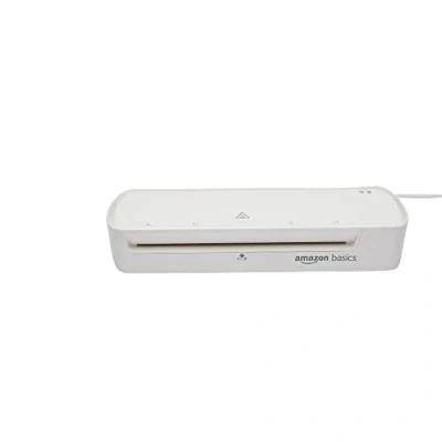 Image of Amazon Basics Thermal Laminator, A4 Size, Includes 2 x Laminating Pouches, White