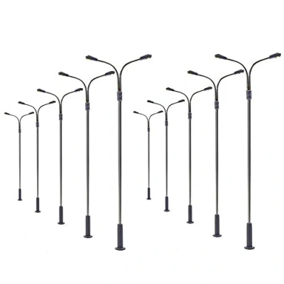 Image of Evemodel Model Railway Train Lamp Posts, 10pcs Warm White LED Lights, HO OO TT Scale, with Series Resistors for 12 16V, Literacy &amp; Spacial Awareness, Unisex Toy