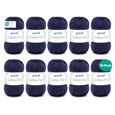 Image of Gründl Cotton Fun Wool Cotton, royal blue, 27.00 x 11.00 07.00 cm