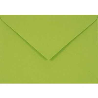 Image of Netuno 25 green coloured envelopes DIN C6 114x162mm 4.49x6.39 inches 115gsm Sirio Color Lime pointed gummed flap no window for wedding invitations birthday greeting cards flyers Christmas vouchers DIY