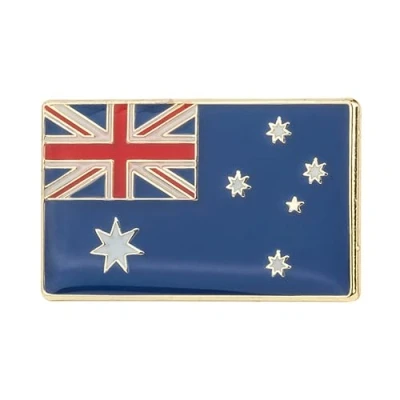 Image of Australia National Flag Metal Enamel Pin Badge Lapel Rectangle