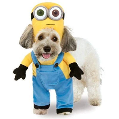 Image of Rubie&#039;s unisex adult Arms Suit, X Large Official Rubie s Minion Bob Walking Pet Dog Costume Size Large, Multicolor, XL UK Halloween