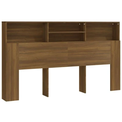 Image of vidaXL Headboard Cabinet Brown oak 180x19x103.5 cm