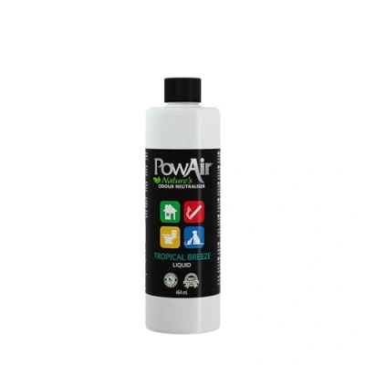 Image of PowAir Liquid Natural Odour Neutraliser Tropical Breeze Fragrance Versatile Control for Home, Car, Pets Ideal Cleaning Solutions, Sprayers, Diffusers (464ml)