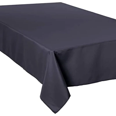 Image of Rectangular Stain Resistant Tablecloth, 150 x 300 cm, Charcoal