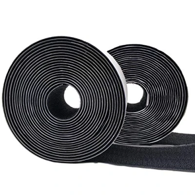 Image of Eroilor 5 Meter (16.4 ft) Long 50mm (2 inch) Width Hook and Loop Tape Self Adhesive Black