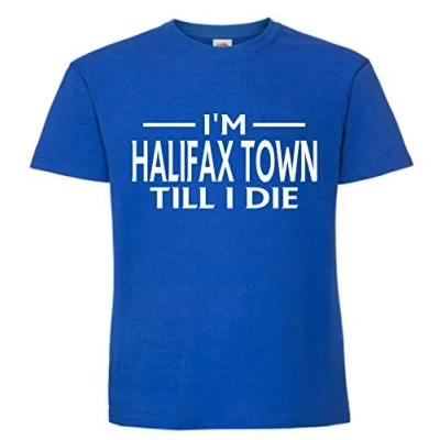 Image of Halifax Town Till I DIE Premium Mens T Shirt X Large Blue