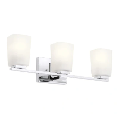 Image of Kichler Roehm Bathroom Wall Lamp Polished Chrome, IP44