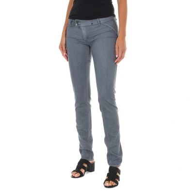 Image of Met Womens Long reversible pants with narrow bottoms 10DBF0537 G208 woman Grey Cotton Size 27 (Waist)