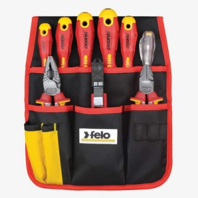 Image of Felo 41399504 Bag with 9 Tools, Black and Red