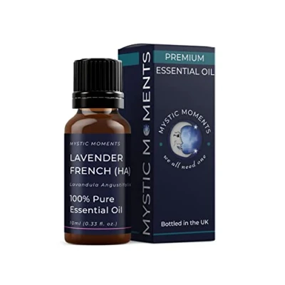 Image of Mystic Moments Lavender French (High Altitude) Essential Oil 10ml Pure &amp; Natural for Diffusers, Aromatherapy Massage Blends Vegan GMO Free