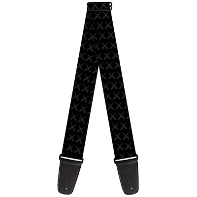 Image of Buckle Down GS W32065 &quot;Tread Plate Black/Gray&quot; Guitar Strap