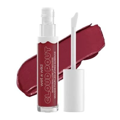 Image of Wet &#039;n&#039; Wild, Cloud Pout Marshmallow Lip Mousse, Matte Liquid Lipstick, Non Drying and Long Lasting Formula, with Argan Oil, Avocado Oil Vitamin E, I&#039;M On Wine