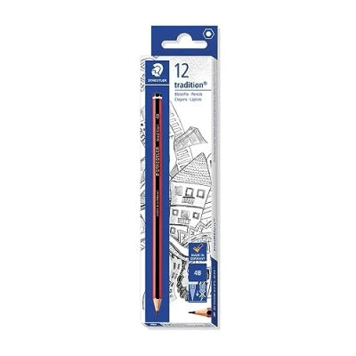 Image of STAEDTLER 110 4B Tradition Graphite Pencil for Drawing &amp; Sketching (Box of 12)