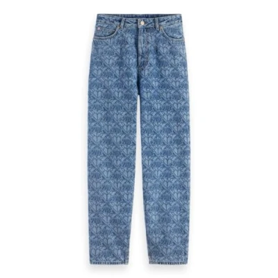 Image of Scotch &amp; Soda THE TIDE Balloon WITH Longer Inseam Monogram Relaxed fit jeans, Women&#039;s, Size: 26x32, Blue denim