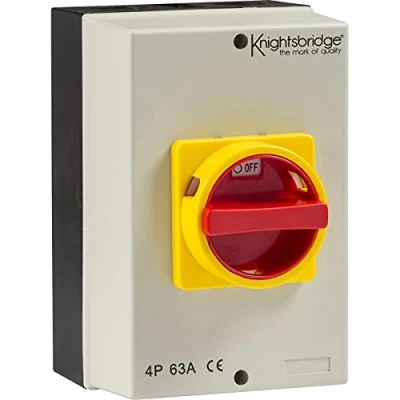 Image of KnightsBridge 63A 4 Pole 230V 415V IP65 Industrial Rotary Isolator