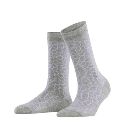 Image of FALKE Women&#039;s Pebble Socks, Cotton, Grey (Anthracite Melange 3089), 5.5 8 (1 Pair)