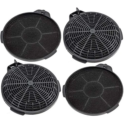 Image of SPARES2GO Carbon Charcoal Vent Filter for B&amp;Q CATA Extractor Cooker Hood (Pack of 4)