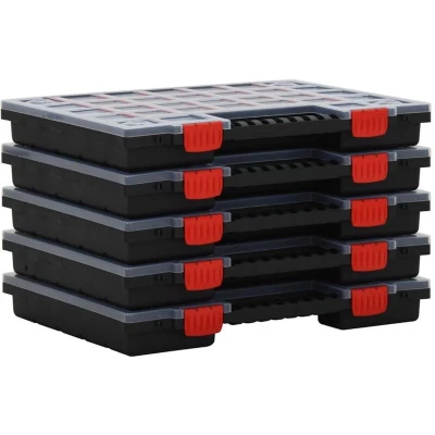 Image of vidaXL Assortment Boxes 5 pcs 40x30x5 cm Polypropylene