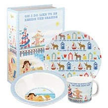 Image of Churchill China Beside The Seaside 3 Piece Melamine Set