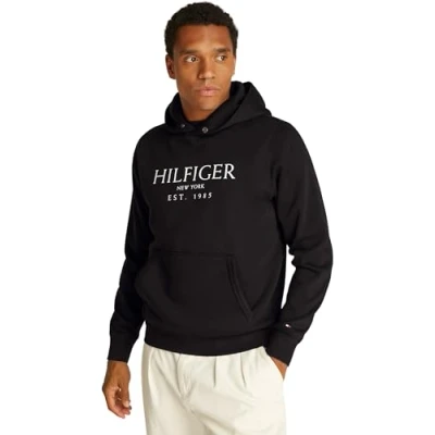 Image of Tommy Hilfiger Hoody Sweatshirt, Men&#039;s, Size: Small, Black