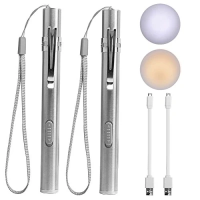 Image of LEAGY Pen Torches for Nurses,Reusable Rechargeable Torch,2Pack LED Lights Light