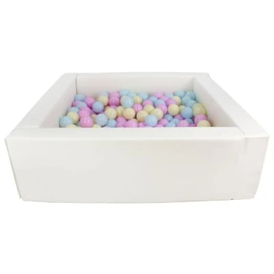 Image of Velinda Soft play ball pit, home indoor, outdoor, pit + 300 balls (Ball pit/balls colour: white/pink, blue, yellow (pastel))