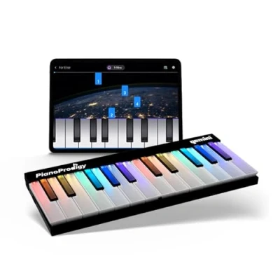 Image of Gemini Sound PianoProdigy: GPP 101 24 Key Light Up Wireless MIDI Keyboard Must Connect to iOS/Android Device for Expandable, Bluetooth, Portable Ideal Young Musicians Learning Piano