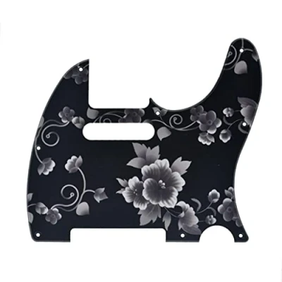 Image of KAISH 8 Hole 3D Printed Tele Style Guitar Plastic Pickguard TL Pick Guard Scratch Plate for Tele/Telecaster Flower Pattern