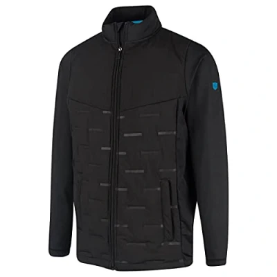 Image of Island GREEN Mens Heat Welded Padded Jacket Black/Turquoise M