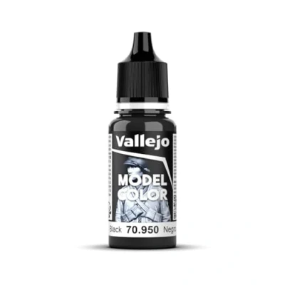 Image of Vallejo Model Color 17 ml Acrylic Paint Matt Black
