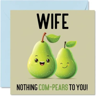 Image of Birthday Cards for Wife Nothing Com Pears Funny Happy Card from Husband, Wifey Gifts, 145mm x Joke Greeting Women Her