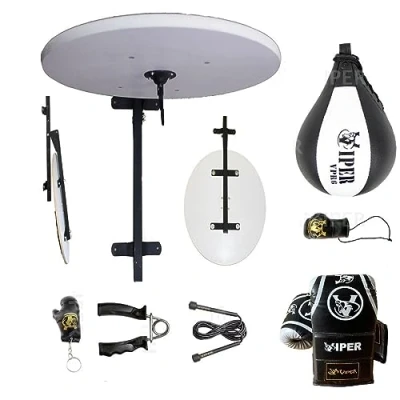 Image of Speedball Platform Set Boxing Mma Training Punch Bag Speed Stand Wall Bracket Gloves Adjustable Folding Fitness