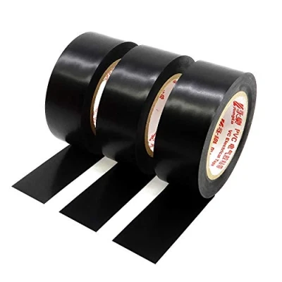 Image of YTBUBOR Insulation Tape PVC Electrical 25mm*15m Black x 3 Adhesive Gaffer