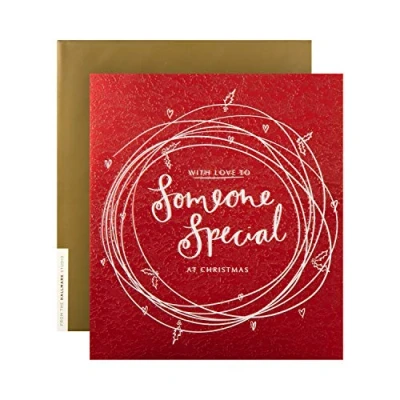 Image of Hallmark Studio Ink Christmas Card for Someone Special Contemporary Etched Foil Design