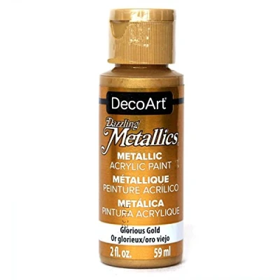 Image of Deco Art Americana Acrylic Metallic Paint, Glorious Gold, 59 ml (Pack of 1)