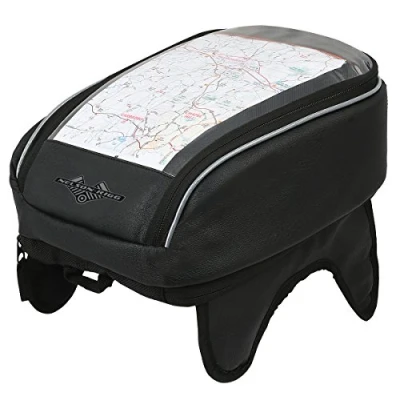 Image of Nelson Rigg NR 150 Route 1 Journey Highway Cruiser Magnetic Tank Bag, fits Harley Davidson, Indian, Honda, Yamaha, Suzuki and more, Black/Grey