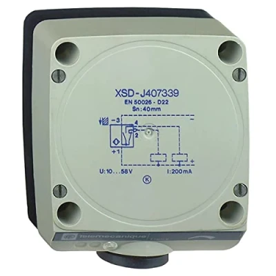 Image of TELEMECANIQUE SENSORS XSDH607339 Proximity Inductive Sensor Plastic, 4 Wire, 60 mm Detection Distance Nominal, 1 NO &amp; NC, 12 48 VAC/DC, Terminal with Screws and Clamp, 80 x 40 Form