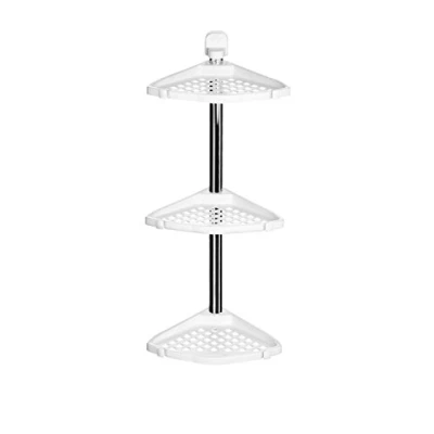 Image of Premier Housewares 3 Tier Bathroom Corner Shelf Unit White