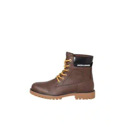 Image of Jack &amp; Jones Jfwfinius Laceup ankle boots, Men&#039;s, Size: 10, Dark brown High quality imitation leather