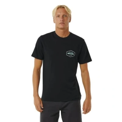 Image of RIP CURL Men&#039;s Stapler Tee T Shirt Black